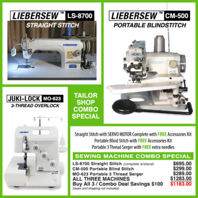 Tailor Shop Combo Special - 3 Machines